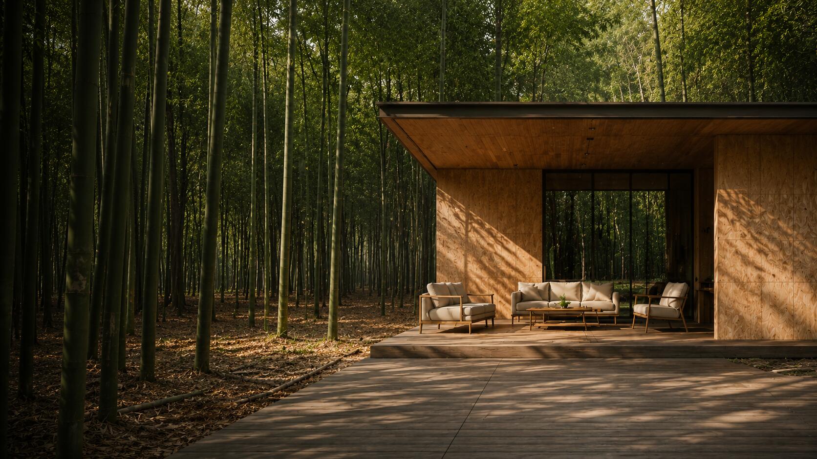 BAMOSB pavilion in bamboo forest